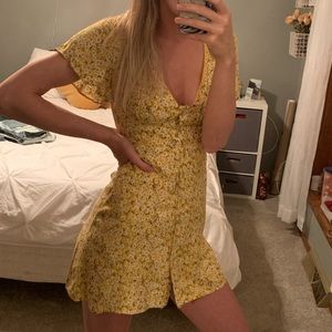 Yellow Floral Princess Polly dress